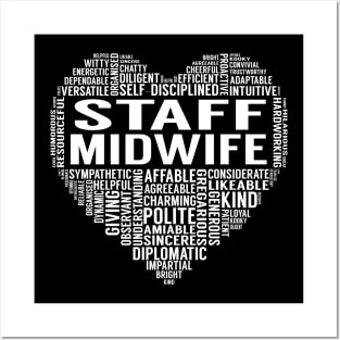 Staff Midwife Heart Posters and Art